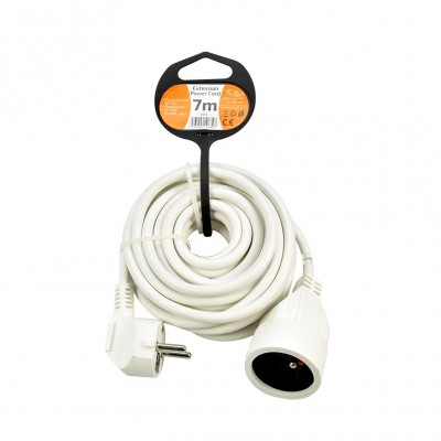 Solight prodlužovací přívod - spojka, 1 zásuvka, 7m, 3 x 1mm2, bílá - foto č. 2