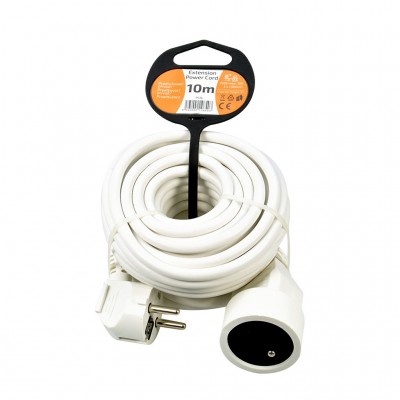 Solight prodlužovací přívod - spojka, 1 zásuvka, 10m, 3 x 1mm2, bílá - foto č. 2