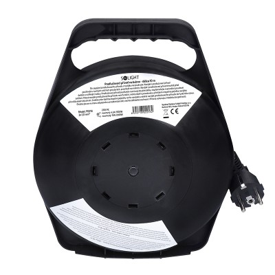 Solight prodlužovací přívod na bubnu, 4 zásuvky, 10m, černý kabel, 3x 1,0mm2 - foto č. 6