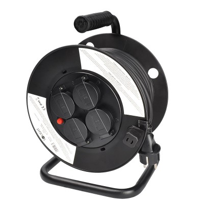 Solight prodlužovací přívod - na bubnu, 4 zásuvky, 25m kabel guma, 3x 1,5mm2, IP44 - foto č. 4