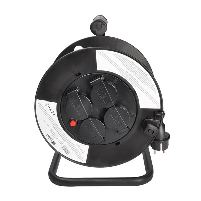 Solight prodlužovací přívod - na bubnu, 4 zásuvky, 25m kabel guma, 3x 1,5mm2, IP44 - foto č. 5