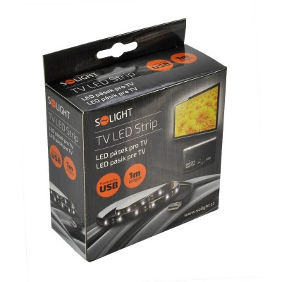 Solight LED pásek pro TV, 100cm, USB, vypínač, studená bílá - foto č. 4