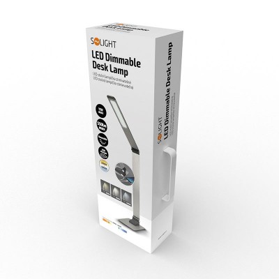 Solight LED stolní lampička stmívatelná, 11W,  změna chromatičnosti, broušený hliník, stříbrná - foto č. 10
