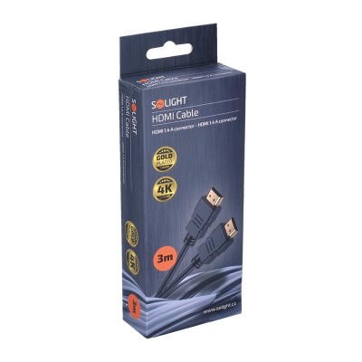 Solight HDMI kabel s Ethernetem, HDMI 1.4 A konektor - HDMI 1.4 A konektor, blistr, 3m - foto č. 2