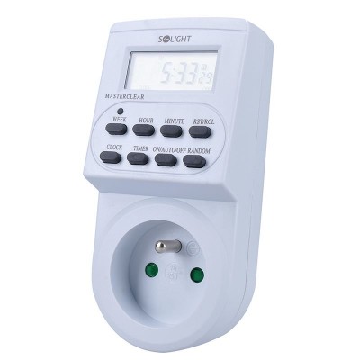 Solight časový spínač digitální, displej, 16 režimů - foto č. 3