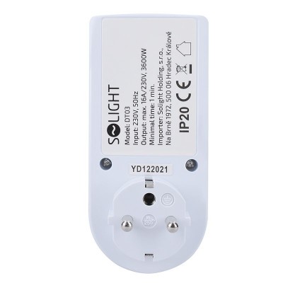 Solight časový spínač digitální, displej, 16 režimů - foto č. 7