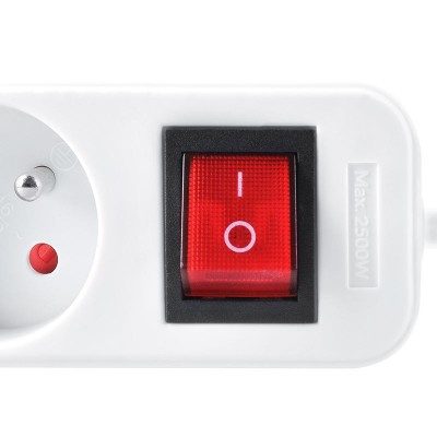 Solight prodlužovací přívod, 4 zásuvky, bílý, vypínač, 7m - foto č. 2