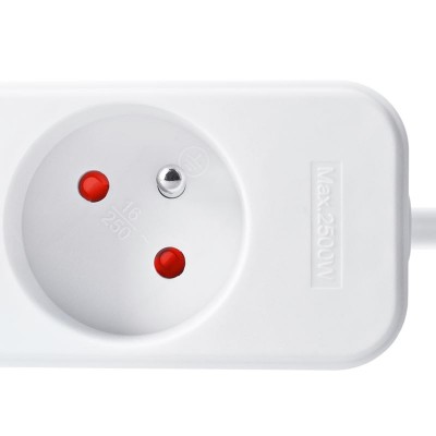 Solight prodlužovací přívod, 3 zásuvky, bílý, 1,5m - foto č. 2