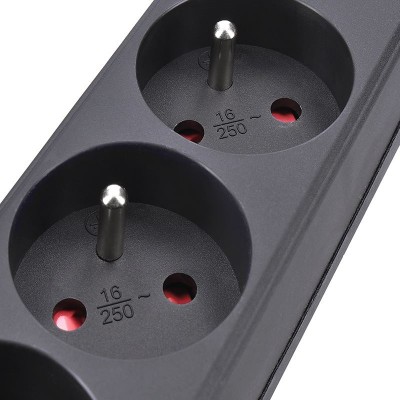 Solight prodlužovací přívod, 3 zásuvky, černý, 3m - foto č. 4