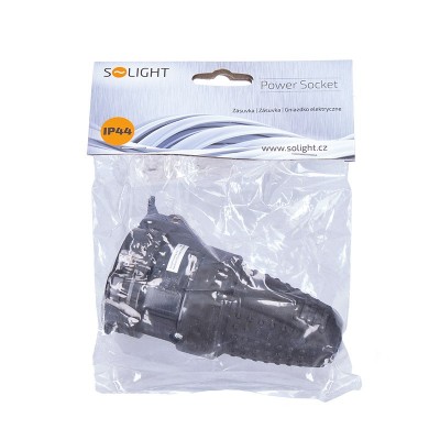 Solight zásuvka do vlhka, přímá, IP44, černá - foto č. 4