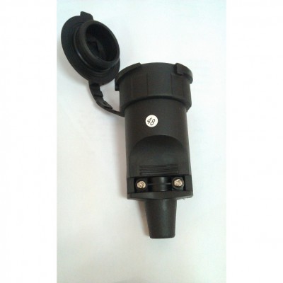 Solight zásuvka gumová, do vlhka a prachu, přímá, IP65, černá - foto č. 2