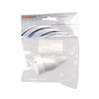 Solight zásuvka přímá, IP20, bílá - foto č. 2