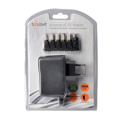 Solight univerzální síťový adaptér 1500mA, stabilizovaný, výměnné konektory - foto č. 2