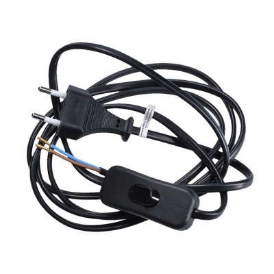 Solight flexo šňůra, 2m, 2 x 0,75mm2, černá, plochá, vypínač - foto č. 2