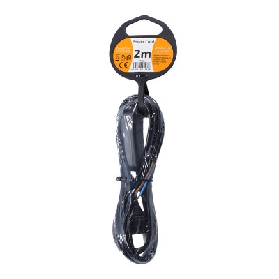 Solight flexo šňůra, 2m, 2 x 0,75mm2, černá, plochá, vypínač - foto č. 3