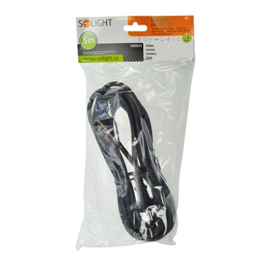 Solight flexo šňůra, 2x 1mm2, gumová, černá, 5m - foto č. 2