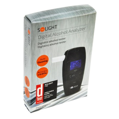 Solight alkohol tester profi, 0,0 - 3,0‰ BAC, citlivost 0,1‰, barevný displej, automatické čištění - foto č. 3