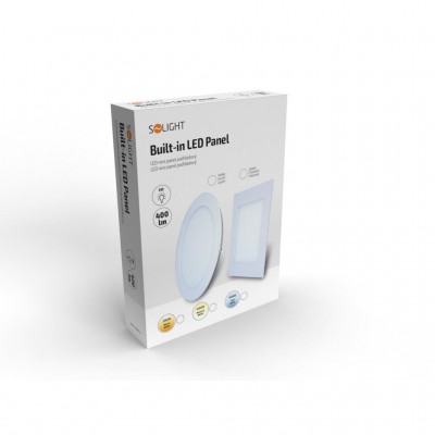 Solight LED mini panel, podhledový, 6W, 400lm, 3000K, tenký, čtvercový, bílý - foto č. 2