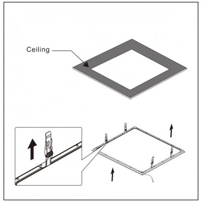 Solight montážní klipy pro instalaci LED panelů do podhledů, 4ks - foto č. 3