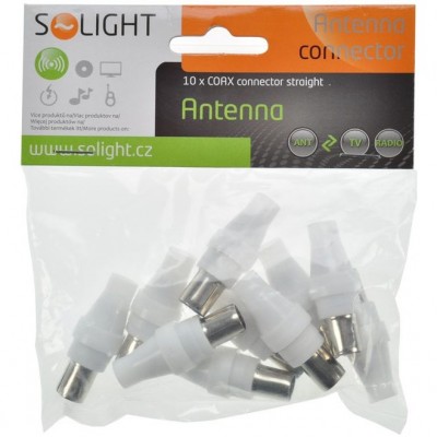 Solight anténní COAX konektor přímý - typ Itálie, 10ks, sáček - foto č. 2