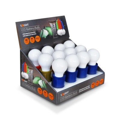 Solight LED svítilna - žárovka, 50lm, 1W, 3 x AAA, display box - foto č. 2