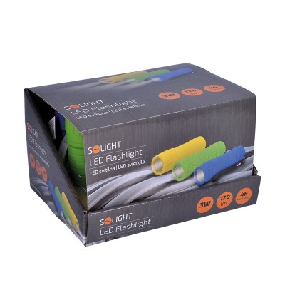 Solight LED svítilna, 120lm, 3W LED COB, 3 x AAA - foto č. 5