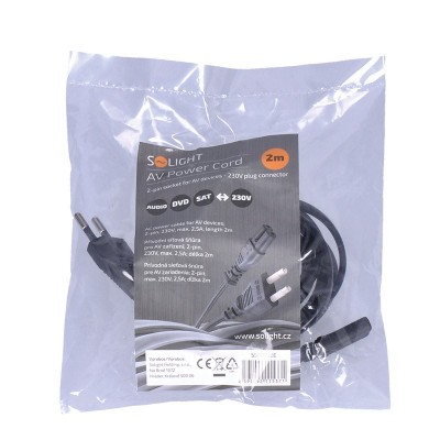 Solight napájecí kabel 2-pin, 230V, 2,5A, 2m - foto č. 2