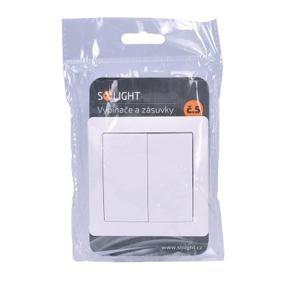 Solight vypínač Slim č. 5 sériový - lustrový, bílý - foto č. 3