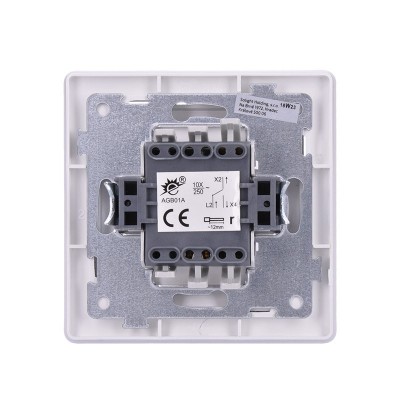 Solight vypínač Slim č. 6 střídavý - schodišťový, bílý - foto č. 2