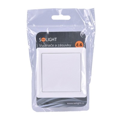 Solight vypínač Slim č. 6 střídavý - schodišťový, bílý - foto č. 3