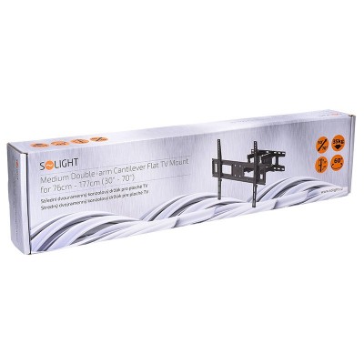 Solight střední dvouramenný konzolový držák pro ploché TV, 76cm - 177cm (30