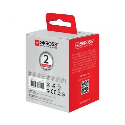 SKROSS cestovní adaptér Europe pro cizince v ČR, typ E/F - foto č. 9