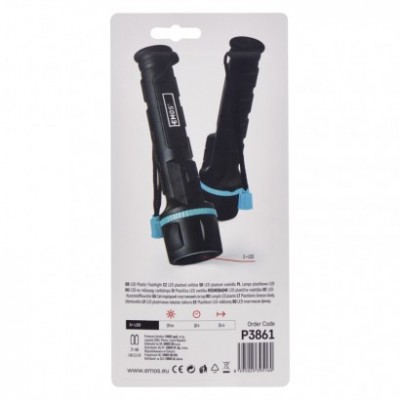 LED ruční gumová svítilna P3861, 20 lm, 2× AA (1 ks) - foto č. 5