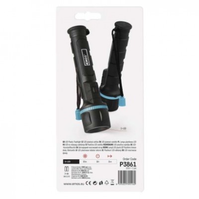 LED ruční gumová svítilna P3861, 20 lm, 2× AA (1 ks) - foto č. 4