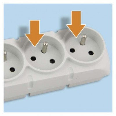 Přepěťová ochrana – 5 zásuvek, 3m, šedá (1 ks) - foto č. 14