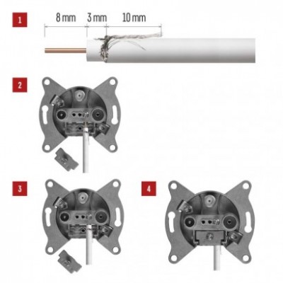 Účastnická zásuvka EU 3303 koncová (1 ks) - foto č. 5