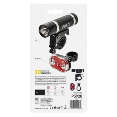 LED přední + zadní svítilna na kolo P3920 na 5× AAA, 150 lm (1 ks) - foto č. 5