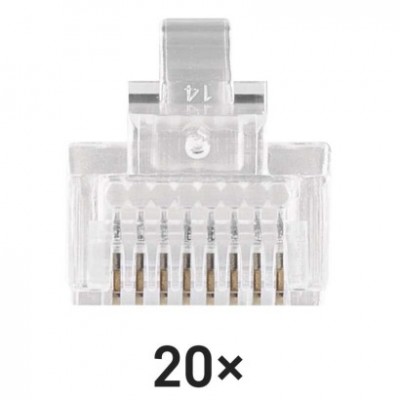 Konektor pro UTP kabel (drát), průhledný (20 ks) - foto č. 9