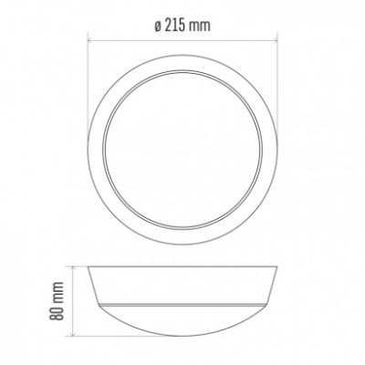 LED přisazené svítidlo ZURI, kruhové černá/bílá 14W teplá bílá (1 ks) - foto č. 22