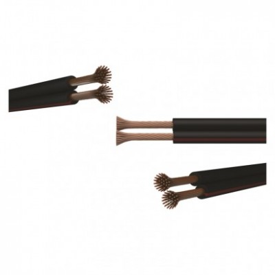 Dvojlinka nestíněná 2x0,75mm černo/rudá, 100m (100 m) - foto č. 6