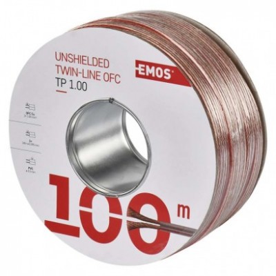 Dvojlinka nestíněná 2x1,0mm průhledná, 100m (100 m) - foto č. 4