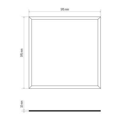 Rámeček pro LED panel 60×60cm, bezšroubový (1 ks) - foto č. 7