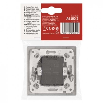 Přepínač dvojitý střídavý č. 6+6 (1 ks) - foto č. 17