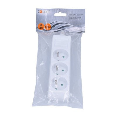 Solight vícenásobná zásuvka, 3 zásuvky - foto č. 4
