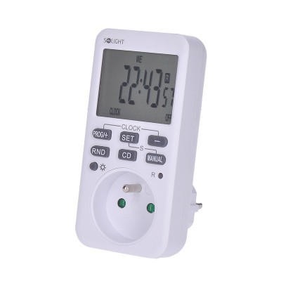 Solight digitální týdenní časový spínač, 16 režimů, podsvícený velký LCD - foto č. 3