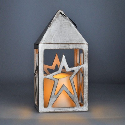 Solight dřevěná lucerna s LED svíčkou, 3x AAA - foto č. 3