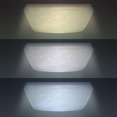 Solight LED stropní světlo Star, čtvercové, 24W,2400lm, dálkové ovládání, 37cm - foto č. 2