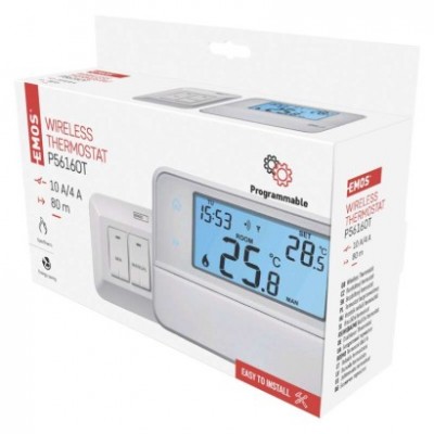 Pokojový programovatelný bezdrátový OpenTherm termostat P5616OT (1 ks) - foto č. 16