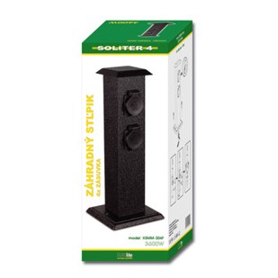 Zahradní sloupek 4x zásuvka s krytem, IP44 - foto č. 2