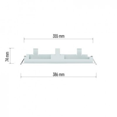 Rámeček pro vestavnou montáž nouzového svítidla CESSI (1 ks) - foto č. 9